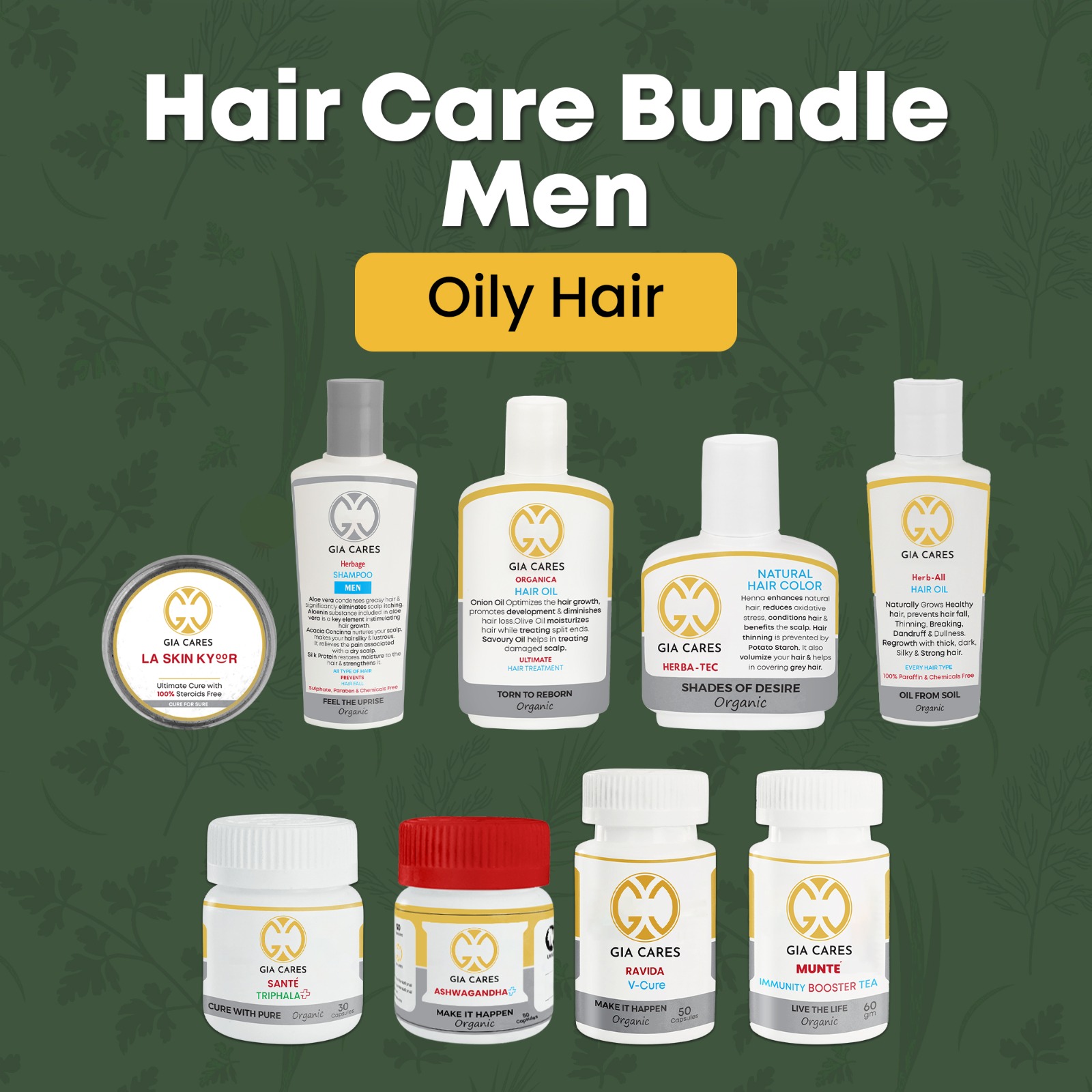Oily Hairs Care Bundle For Men