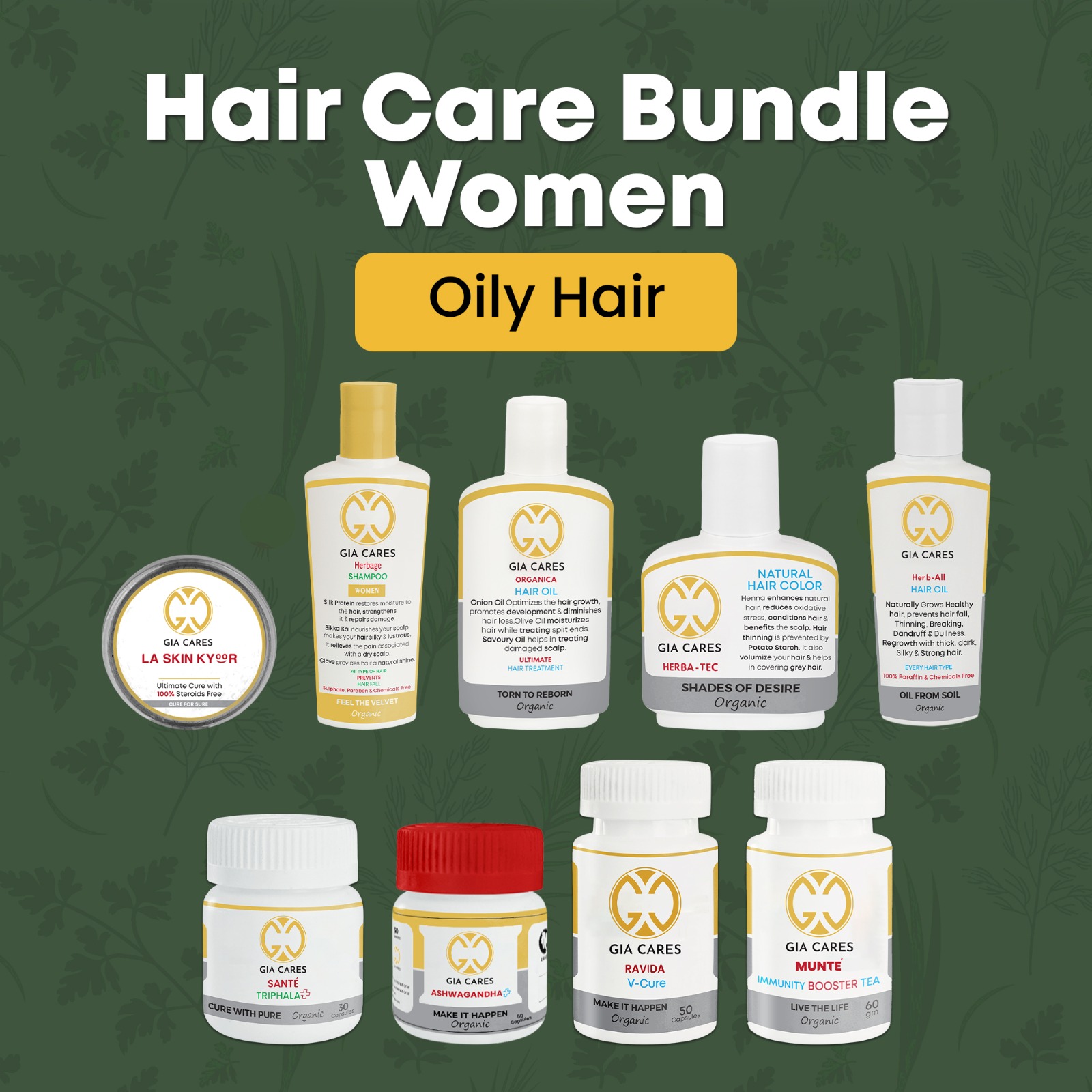 Oily Hairs Care Bundle For Women
